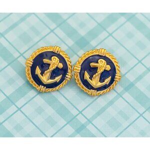 Nautical Anchor Symbol Stud Earrings by Avon - L5